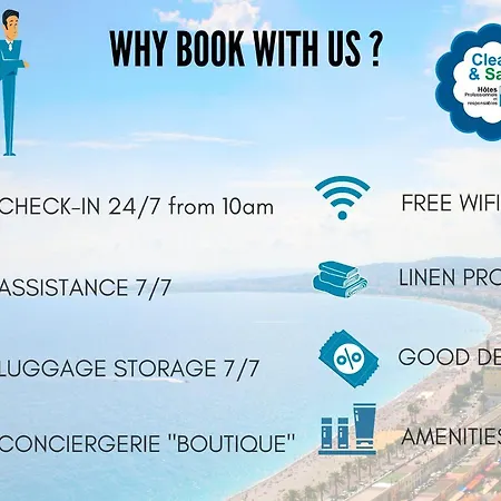 Nestor&jeeves - Terrace - - Very Close Sea - Floor Apartament Nicea